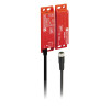 Coded magnetic switch, Telemecanique Safety switches XCS, XCSDMP, 2 NC, staggered, M12 0.15 m