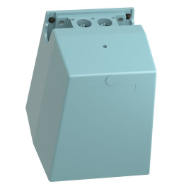 Harmony XPE, Single foot switch, metal, blue, with cover, 1 step, 2 contacts 1 NC+NO, IP66
